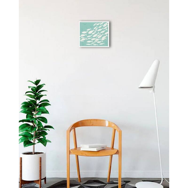 Seaside Style VII Framed Poster - 12 x 12 Inch - White