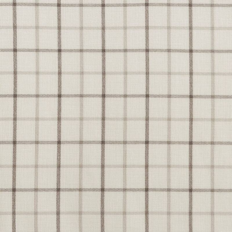 Plaid Faux Leather Tab Top Curtain Panel with Fleece Lining
