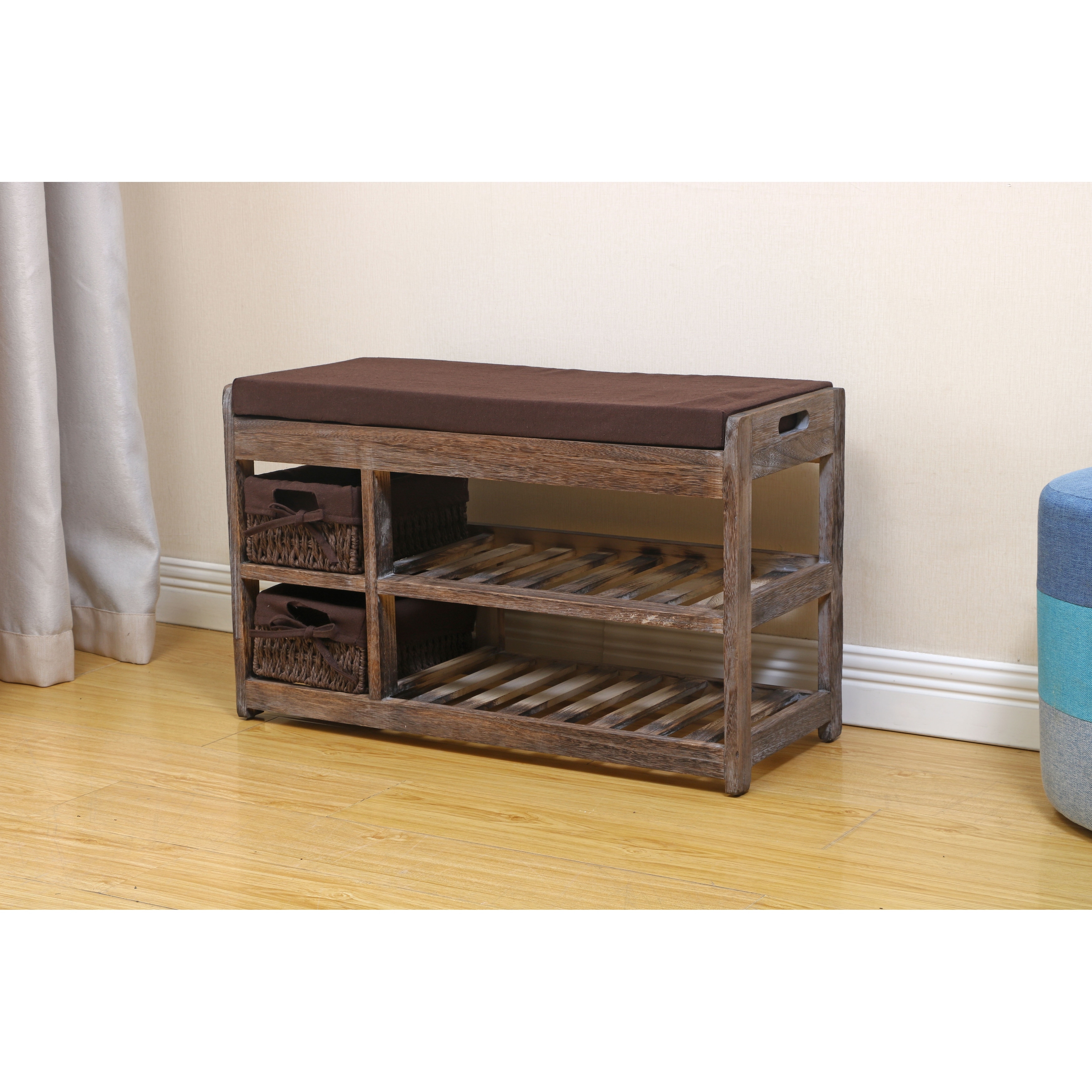 Shop Black Friday Deals On Hickory Farm Shoe Bench 27 W X 17 H X 11 D Overstock 32385874