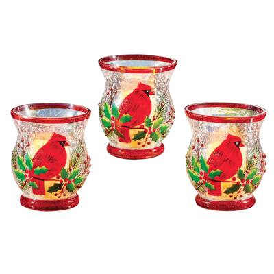Cardinal Votive Holders Set 3 - 3 x 3.75 x 3