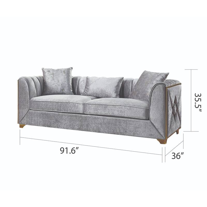 Velencia Contemporary Style 2PC/3PC Living Room Sets Made with Wood