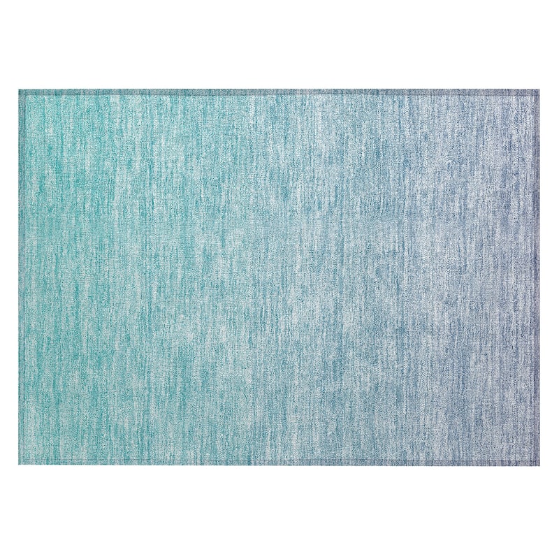 Machine Washable Indoor/ Outdoor Chantille Ombre Solid Rug