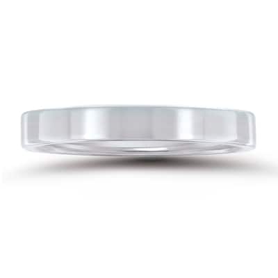 3mm Flat Comfort Fit Wedding Band in 950 Platinum