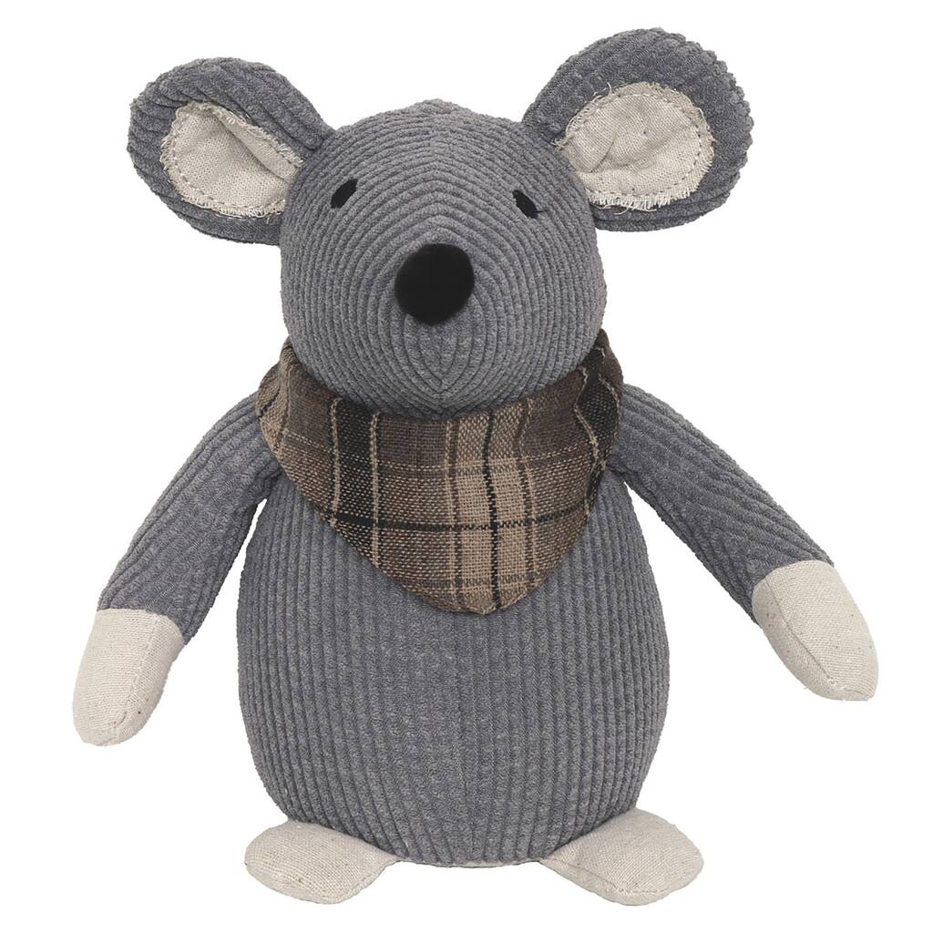 Decorative Mouse Door Stopper - Weighted Animal Doorstop, 2.3 lb - 9"H x 7"L x 5"W