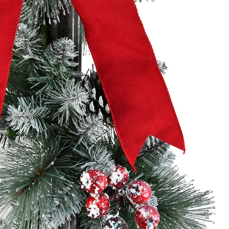 Puleo International 7' Lamp Post Decorated Garland