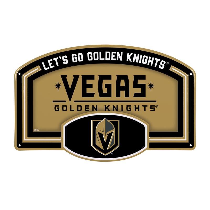Vegas Golden Knights Embossed Steel Wall Sign, 11" x 17"