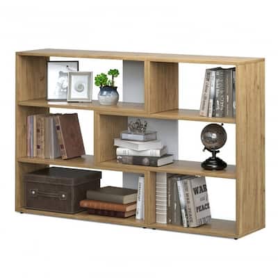 6-Open Bookshelf Display Stand for Corner - 52" x 12" x 33"