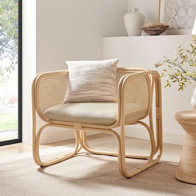 Ellis Natural Rattan Accent Armchair