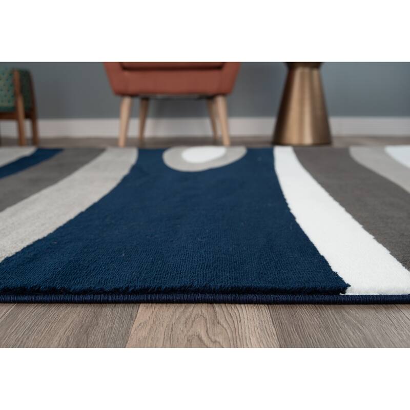 World Rug Gallery Abstract Contemporary Modern Area Rug