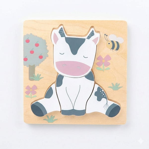 slide 2 of 14, Wooden 3D Animal Puzzle for Kids - Toy for Toddlers & Girls