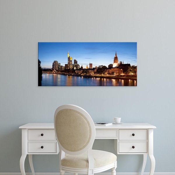 Easy Art Prints Panoramic Images's 'Buildings at the waterfront, Main River, Frankfurt, Hesse, Germany' Canvas Art
