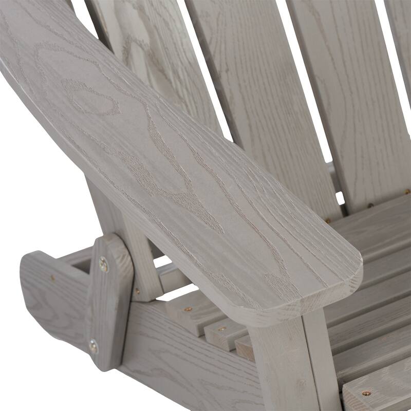 Pre-Assembled Oversized Embossed Wood Adirondack Chair
