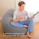 preview thumbnail 5 of 6, Intex 68579EP Inflatable 42 x 41 x 27 Inch Beanless Bag Lounge Chair, Gray