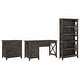 preview thumbnail 19 of 68, Key West 54W Computer Desk with Cabinet and Bookcase by Bush Furniture