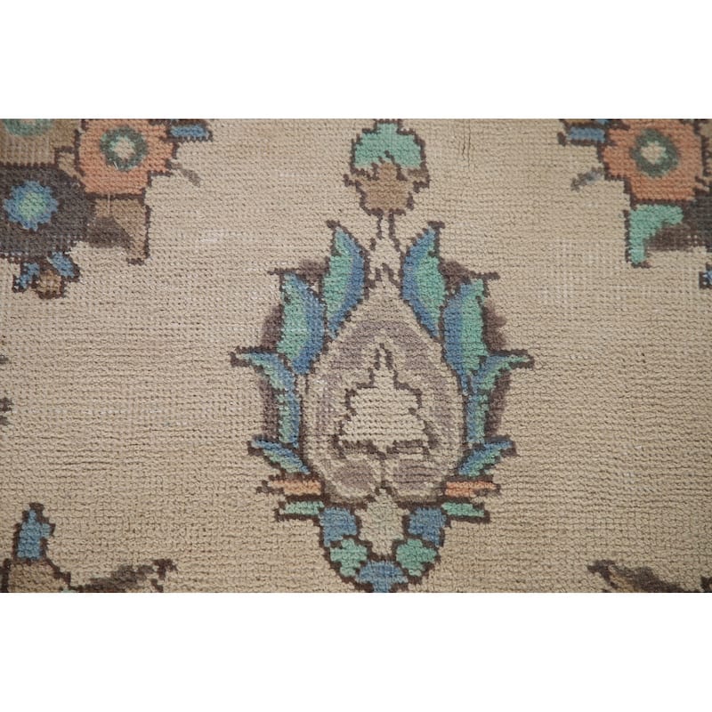 Traditional Tabriz Persian Vintage Area Rug Hand-knotted Wool Carpet - 6'6" x 9'8"