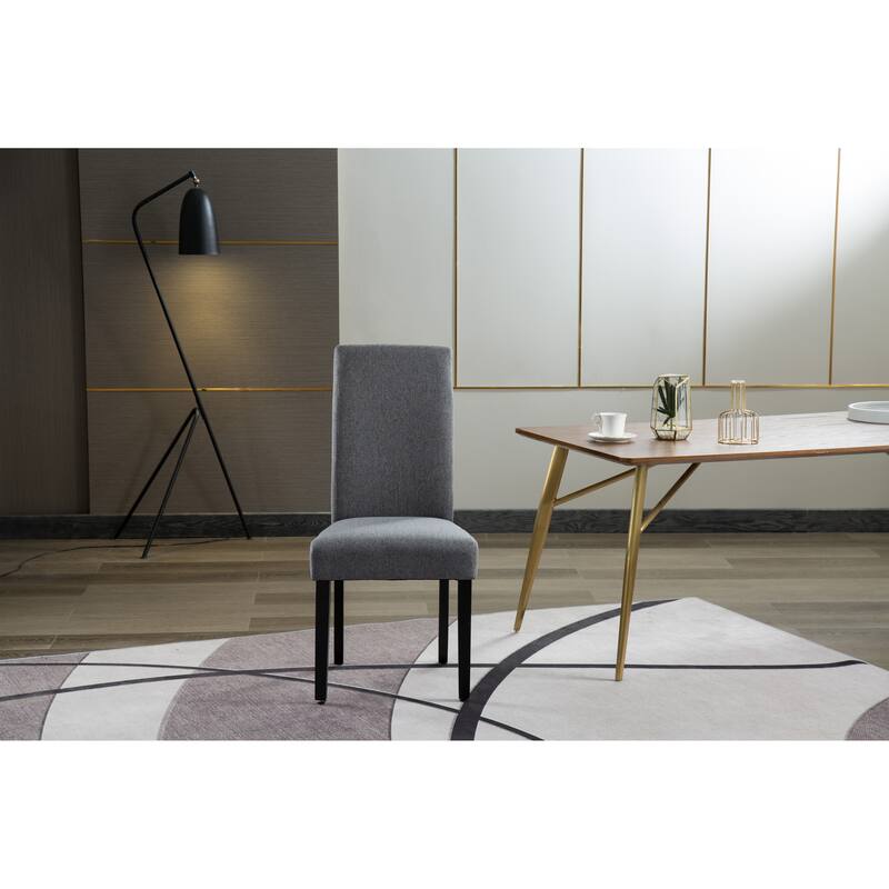 Copper Grove Elorza Grey Upholstered Solid Wood Armless Accent Chairs (Set of 2) - 12 x 18 x 36 Inches