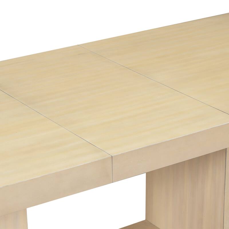 Contemporary 6-Piece Extendable Pedestal Dining Table Set with Removable Leaf, Dining Bench, 4 Upholstered Dining Chairs