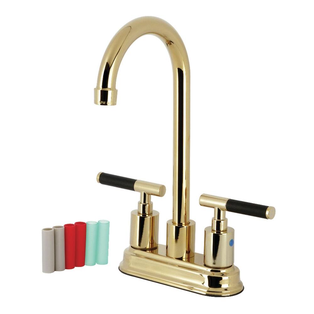 Kingston Brass Kaiser Two-Handle 2-Hole Deck Mount Bar Faucet