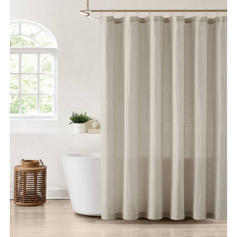 Brooklyn Loom Flax Linen Shower Curtain - Natural