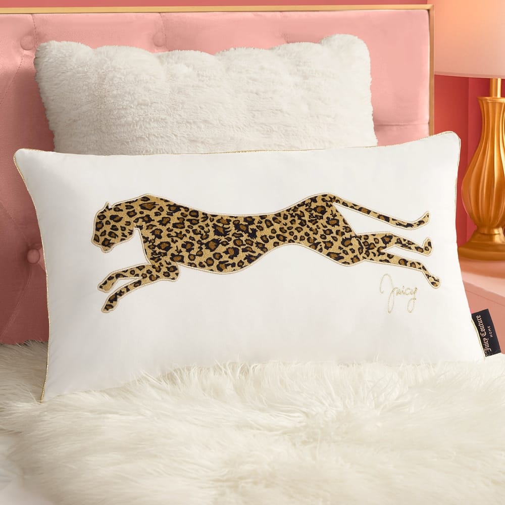 Juicy Couture Velvet Cheetah Pillow 14" x 24"