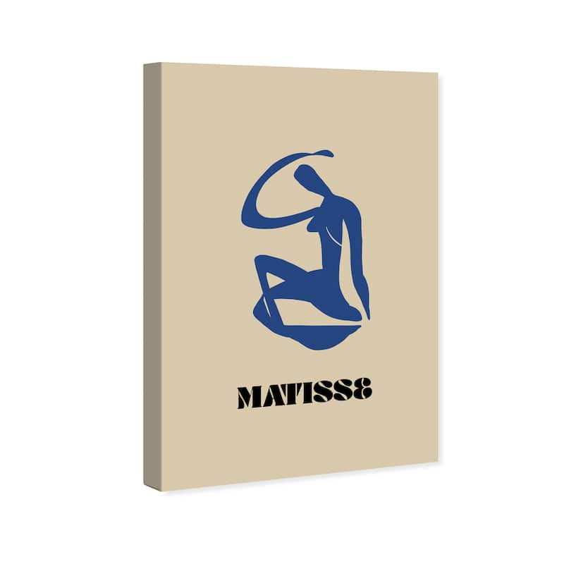 Wynwood Studio Canvas Abstract Henry Matisse Symmetry Blue and Dark Blue Modern & Contemporary Wall Art Canvas Print