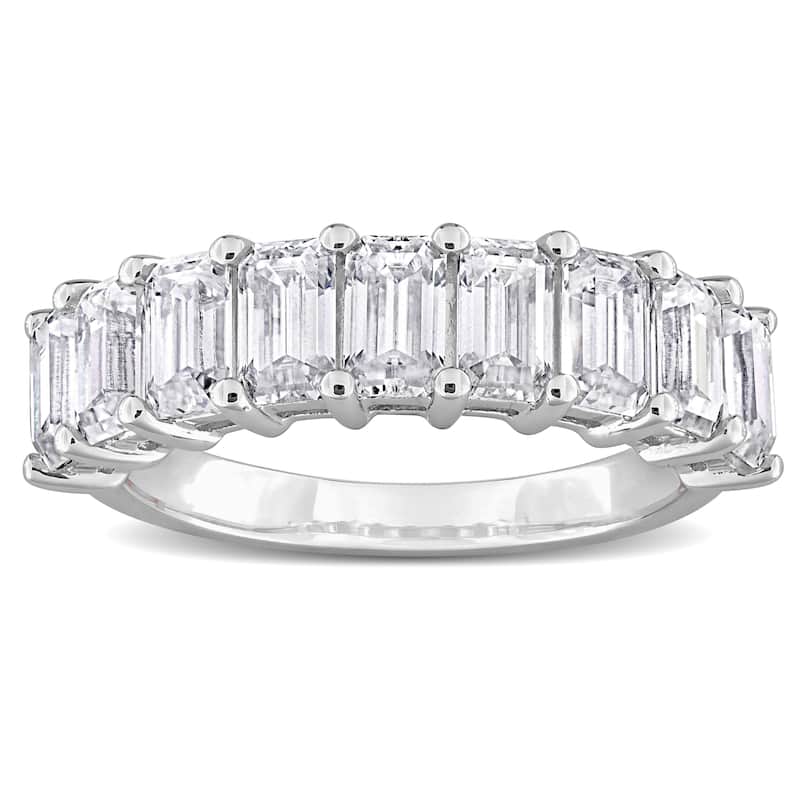 Miadora 2 3/4ct DEW Octagon-cut Created Moissanite Anniversary Band in Sterling Silver