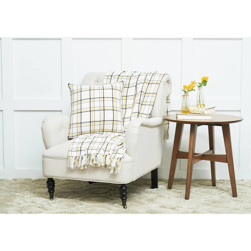 Honey Bee Plaid Throw