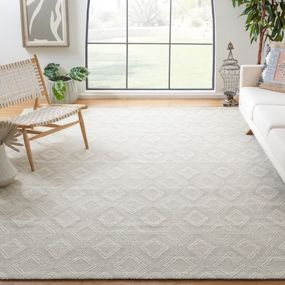 SAFAVIEH Handmade Marbella Zinica Geometric Wool Rug - Ivory - 8' x 10'