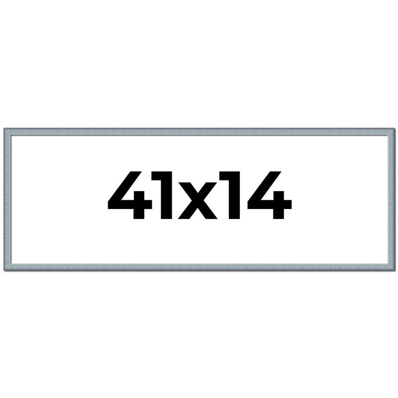 41x14 Frame Rustic Sky Blue Solid Wood Picture Frame | 0.75 Inch