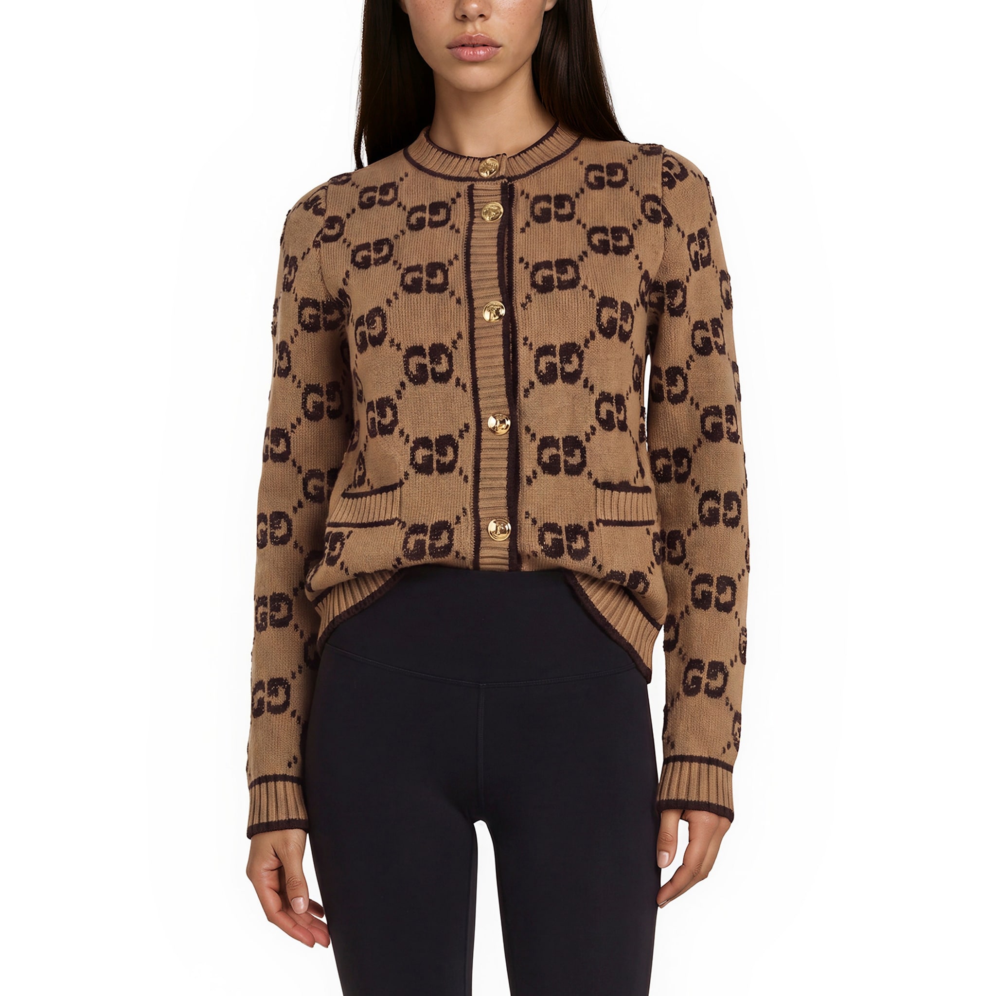 Gucci GG Wool Boucle Jacquard Cardigan