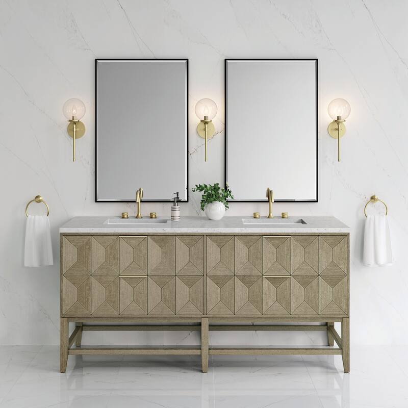 James Martin Vanities D100-V72-3EJP Emmeline 72" Free Standing Double