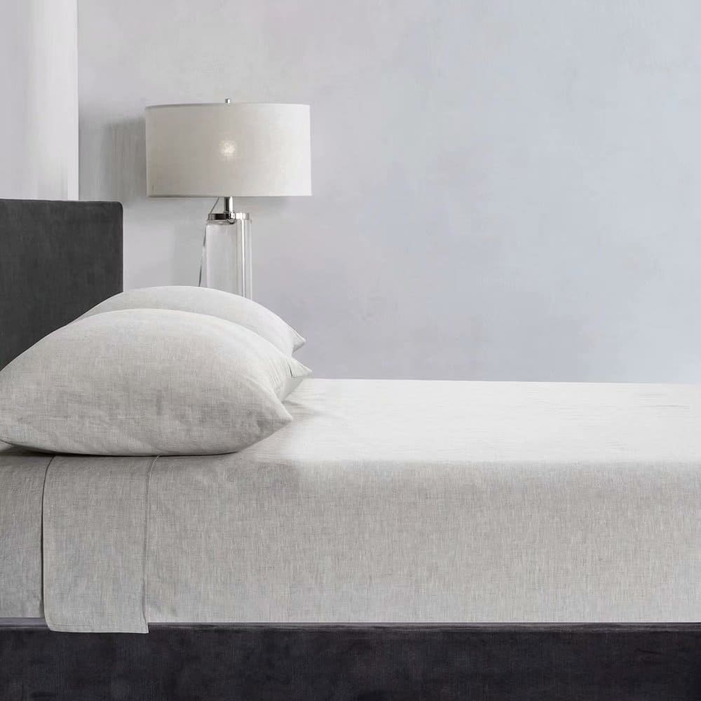 WHOLINENS Stone Washed French Linen Sheets Set 16 Inches Pocket