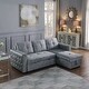 preview thumbnail 20 of 30, Morden Fort Velvet Reversible Sleeper Sectional Sofa L-Shape 3 Seat Sectional Couch with Storage Grey