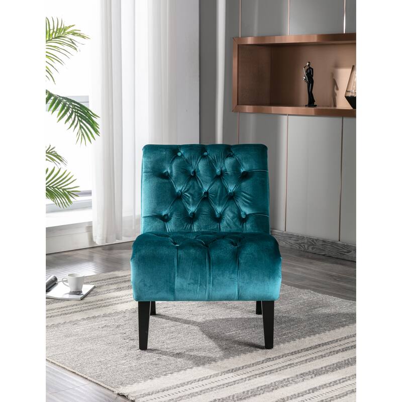 Modern Velvet Armless Living Room Chair