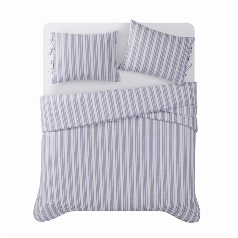 The Farmhouse by Rachel Ashwell Wide Ticking Stripe 3 Piece Duvet Cover Set