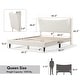 preview thumbnail 49 of 58, Furniture of America Gail Modern White Boucle Adjustable Queen-Size Platform Bed