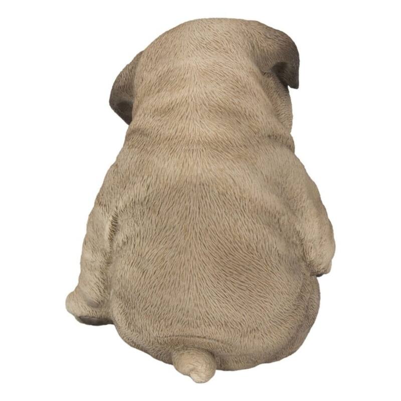 6.75" Sleepy Pug Puppy Outdoor Garden Statue