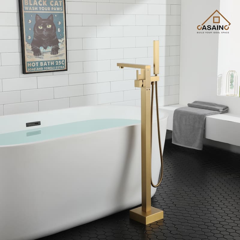 CASAINC Freestanding Single Handle Bathtub Faucet with CUPC Certification