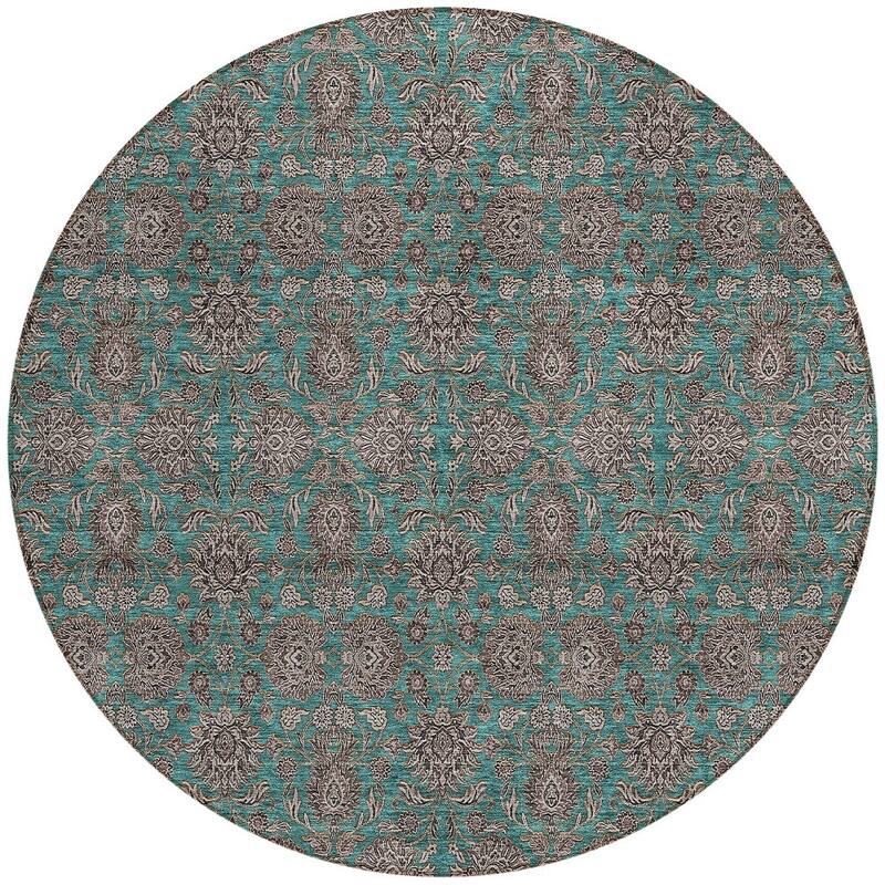 HomeRoots Floral Transitional Rectangle Outdoor Rug