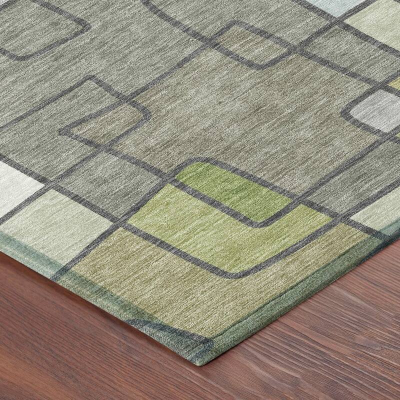Machine Washable Indoor/ Outdoor Contemporary Prenner Chantille Rug