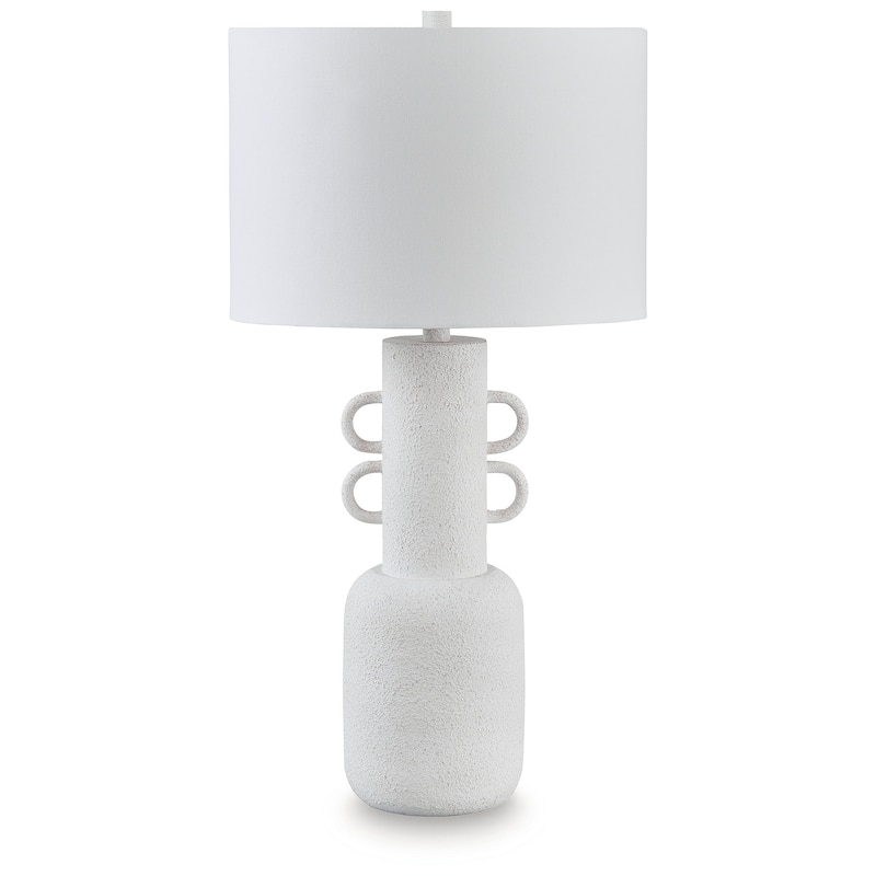 Signature Design by Ashley Perringhill Distressed White Table Lamp - 16" W x 16" D x 29.5" H