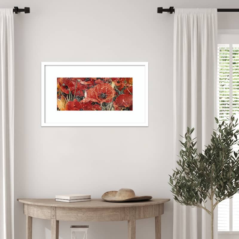 Flower Floral Art Illustration Wallart No. 16 by Rafal Kulik Wood Framed Wall Art Print
