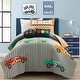 preview thumbnail 4 of 34, Lush Decor Racing Cars Reversible Oversized Quilt Set Gray/Orange - Twin