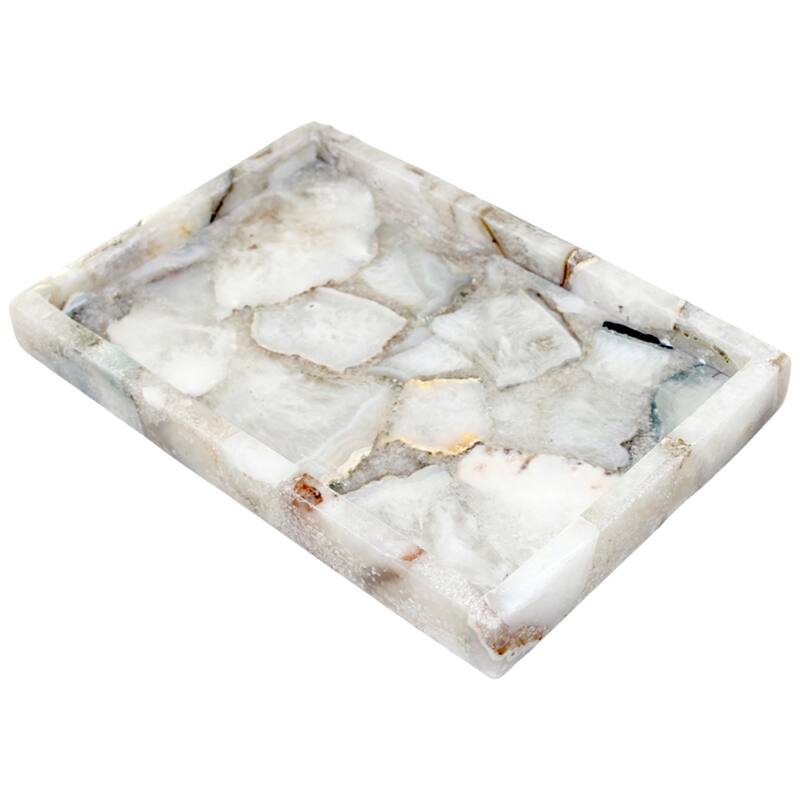 Lg. White Agate Tank Tray