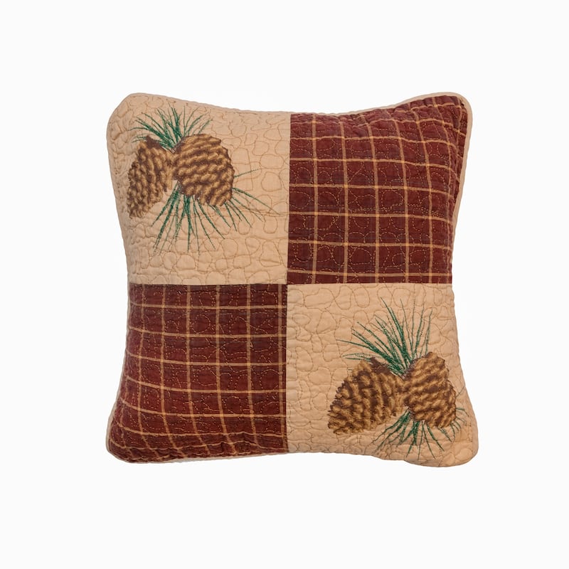 Donna Sharp Pine Lodge Patch Decorative Pillow