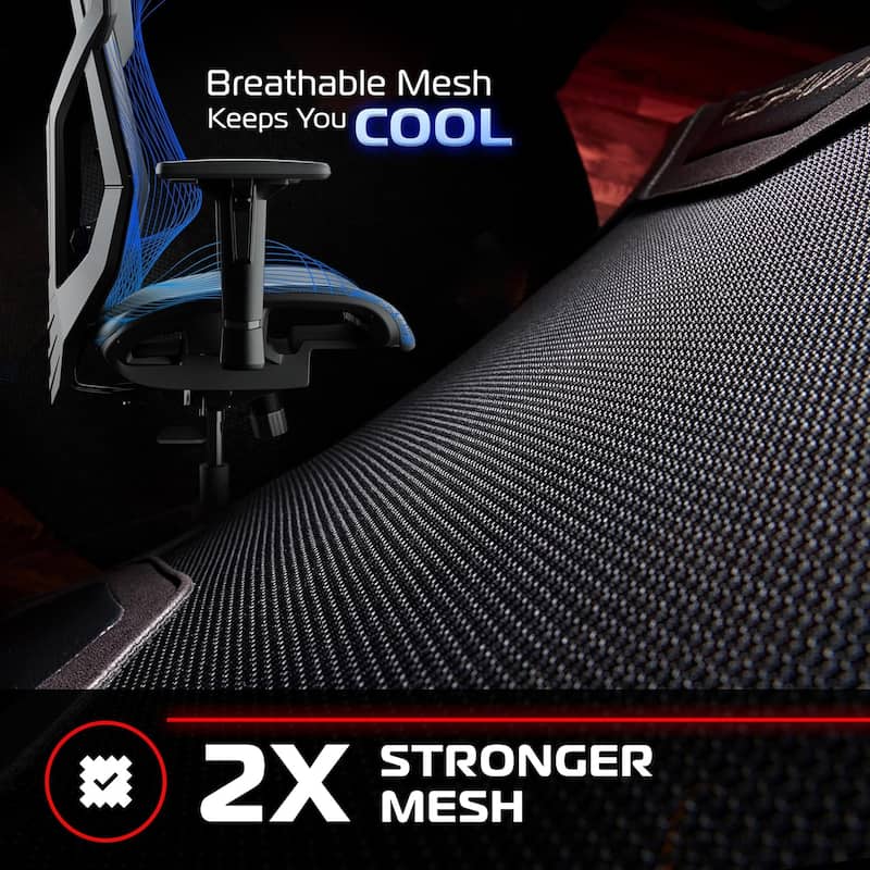 RESPAWN FLEXX Mesh Gaming Chair With Lumbar Support, Adjustable Headrest
