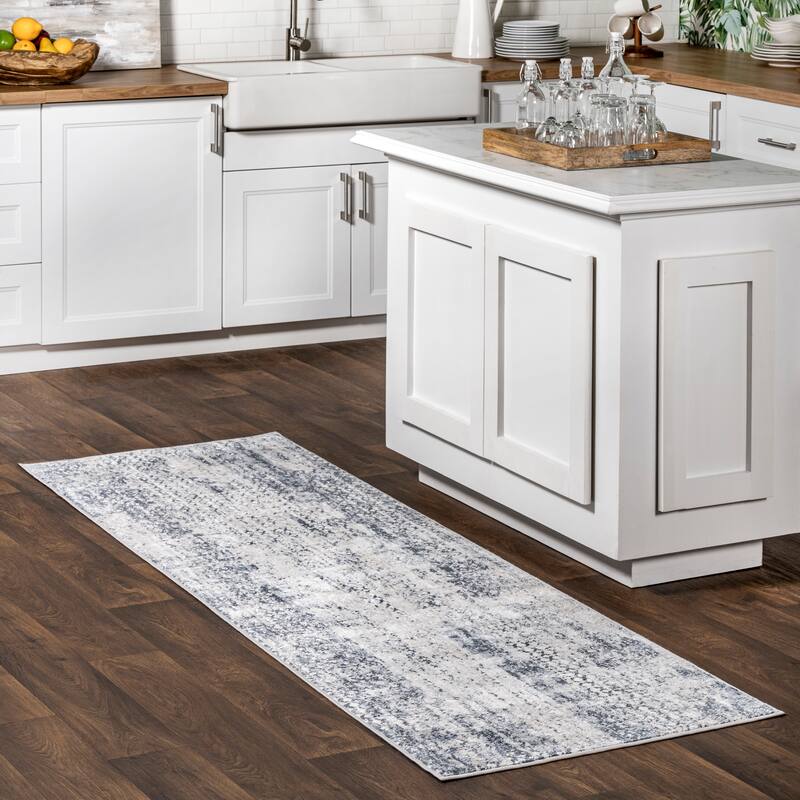 Nuloom Taylor Modern Abstract Area Rug - 2'8" x 8' Runner - Blue - Runner