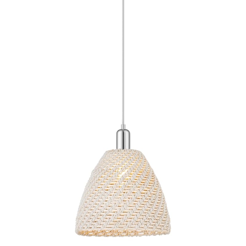 Innovations Lighting 716-1P-14-12 Natural Ballston Dome Pendant - Polished Chrome / Natural