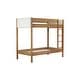 preview thumbnail 8 of 8, Twin Over Twin Solid Wood Bunk Bed with Teddy Fleece Panels, with Ladder & Guardrails, Underbed Storage Space