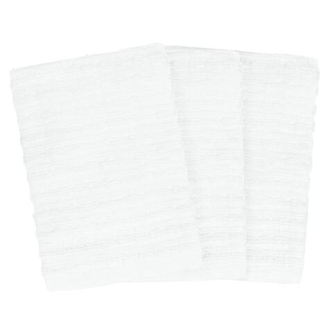 Royale Solid White Cotton Dish Cloths (Set of 3)